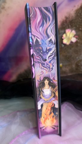 Rabid Farbschnitt von Ivy Asher und Raven Kennedy Buch mit Motiv-Farbschnitt mit Wolf und Mädchen am Lagerfeuer